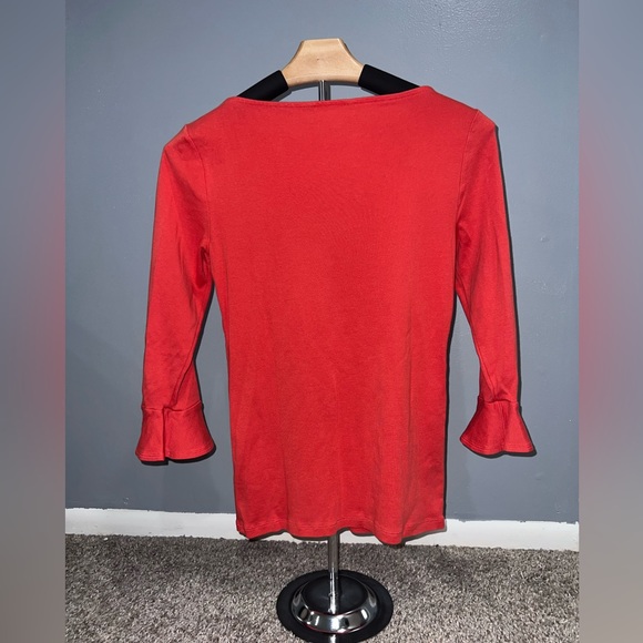 Lauren: Ralph Lauren - Bell Sleeve Cotton Blouse - Picture 3 of 9